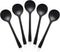 200Pcs Black Plastic Serving Spoons, LIOUCBD Disposable Soup Spoon, Heavy Weight Plastic Utensils Cutlery Set for Weddings Catering Buffets Partie...