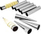 NewlineNY Stainless Steel 10 Pcs FROMAGE POURERS TUBES SET, 6 Circular + 4 Cone Cannoli Pastry Forms...