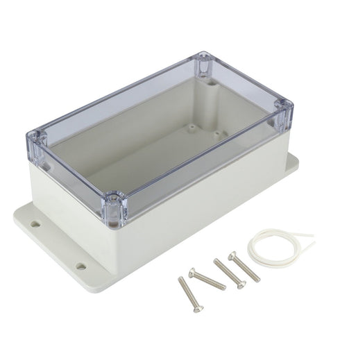 Waterproof Dustproof ABS Plastic Junction Box Universal Electric Project Enclosure with PC Clear Transparent Cover 6.2"x3.5"x2.5"(158mmx90mmx64mm)...