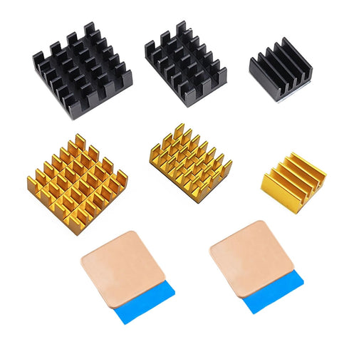 Raspberry Pi 4b Heatsink Kit Aluminum + Copper Pad Heat Sink Thermal Conductive Adhesive Tape for Cooling Cooler Raspberry Pi 4 Model B (8PCS)...