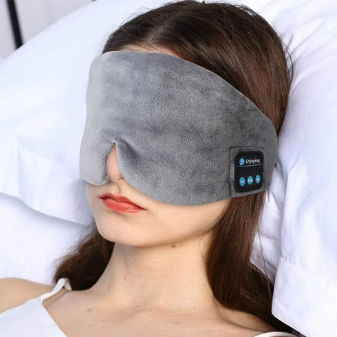 Soft Sleep Eye Mask Bluetooth Headphones Adjustable Sleep Headband Headphones for Sleeping Meditation Insomnia, Wireless Music Eye Cover Earbuds f...