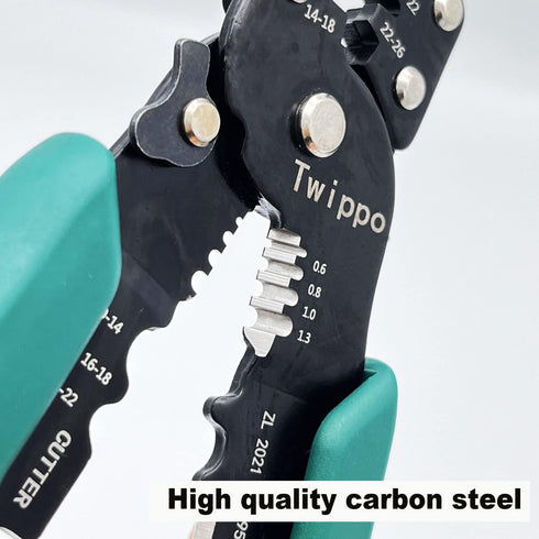 Crimping Tool, Wire Crimper Tool with Stripper Cutter, Crimping Pliers for Open Barrel Terminals and Heat Shrink Connectors, Crimping for 26-10 AW...
