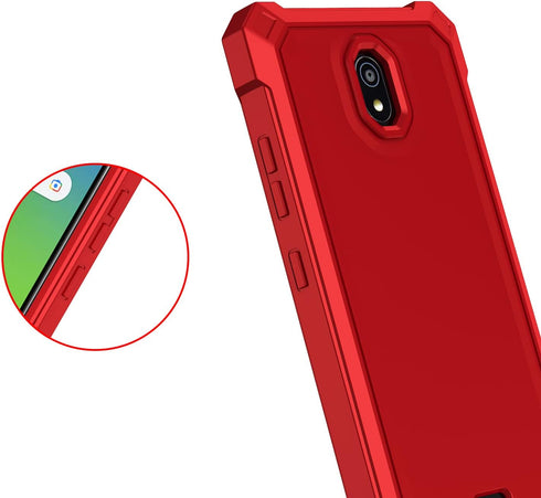 for Nokia C100 Case,Nokia C100 Phone Case with Screen Protector,Front Back Full Body Protective Design Frosted PC Back Soft TPU Bumper Raised Corn...