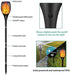 Solar Torch Lights, Waterproof Flickering Flames Solar Lights Outdoor Landscape Decoration Lighting Dusk to Dawn Auto On/Off Security Light for Ga...