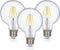 Simba Lighting LED Edison Vintage Vanity Globe Filament G25 (G80) 6W Dimmable 60W Equivalent (3 Pack) 120V Light Bulb for Bathroom Makeup Mirror, ...