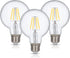 Simba Lighting LED Edison Vintage Vanity Globe Filament G25 (G80) 6W Dimmable 60W Equivalent (3 Pack) 120V Light Bulb for Bathroom Makeup Mirror, ...
