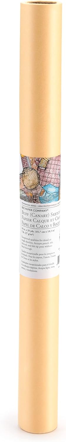 Bee Paper Canary Sketch and Trace Roll, 12-Inch by 50-Yards...