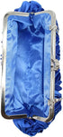 Tngan Women Pleated Satin Clutch Bride Purse Elegant Rhinestone Evening Bag Banquet Party Handbag...