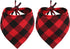 2 Pcs Dog Bandana Christmas Pet Triangle Scarf Accessories Bibs Red Black Plaid...