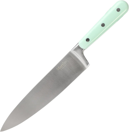 Martha Stewart 8 Inch Forged Triple Riveted Stainless Steel Chef Knife - Martha Blue...