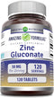 Amazing Formulas Zinc Gluconate Supplement | 50 Mg Per Serving | Tablets | Non-GMO | Gluten-Free | Made in USA (120 Count)...
