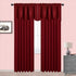NICETOWN Burgundy Red Blackout Valances, Thermal Insulated Elegant W52 x L18 Scalloped Rod Pocket Curtains Small Window Treatment Tiers Home Decor...