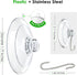 HangerSpace Suction Cup Hooks, 1.77 Inches Clear PVC Suction Cups with Metal Hooks Removable Small Suction Cups for Shower Bathroom Kitchen Wall W...