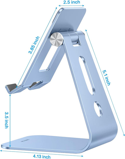OMOTON Adjustable Tablet Stand for Desk, Upgraded Longer Arms for Greater Stability, T2 Tablet Holder with Hollow Design for Bigger Sized Phones a...