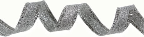 5/8 Inch Shimmer Glitter Metallic Ribbon Sparkly Frayed Fabric Ribbon for Sewing Wedding Party Brithday Wrap Card Making, Silver#s002...