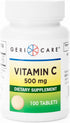 GeriCare Vitamin C 500 mg, Antioxidant, Immune System Support, Nutritional Supplement Tablets, 100 Count (Pack of 1)...