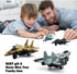 Pull Back Airplane Toy Set Die Cast Metal Military Themed Fighter Jets, Good for Kids Toy Set Collection - 4 Pcs (Blue)...