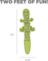 Outward Hound Fire Biterz Green Lizard Plush Firehose Material Interactive Dog Toy, Large...
