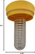 Dependable Industries' 37oz BPA-Free Plastic Double Wall Tumbler with Silicone Straw and Fruit Infuser: Vibrant Yellow Hydration Solution for Heal...