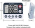 FCXJTU Digital Dual Kitchen Timer, Dual Count UP/Down Timer, Cooking Timer, Stopwatch, Large Display, Adjustable Volume Alarm and Flashing Light w...