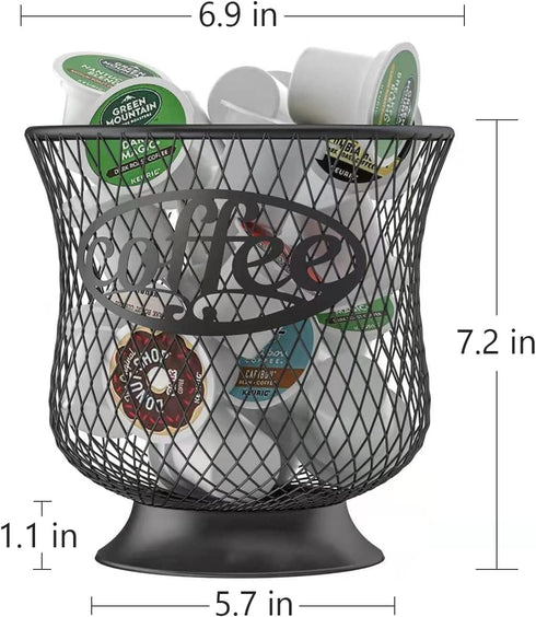 Coffee Pod Holder, Large Capacity K Cup Holder, Nespresso Pods Holder K Cup Organizer for Kitchen Countertop, Coffee Bar Accessories, Pod Holder f...