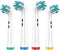 Electric Toothbrush Replacement 4 Pack Professional Toothbrush Heads Refills for Family Gum Care, Twisted & Angled Bristles for Deeper Plaque Remo...