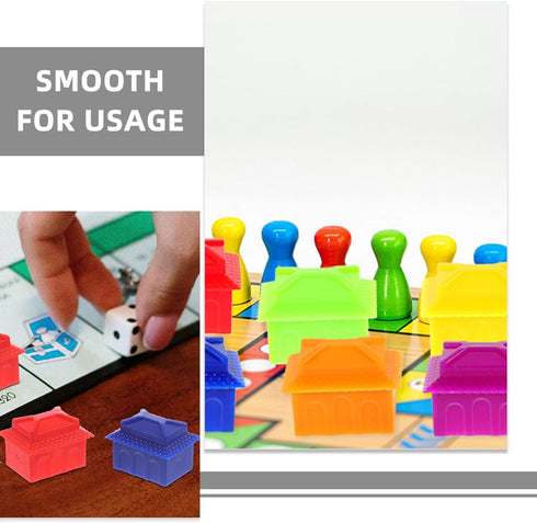 FAVOMOTO 120PCS Plastic Hotels Houses?Game Replacement Pieces Small House Board Game Replacement House Victory Game House Game Pawns Token Multico...