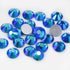 Genie Crystal 1440 Pcs Peacock Blue AB Rhinestones Flatback SS 20, 5 mm 10 Gross Pack Blue Zircon Aurora Borealis Glass Glue on Rhinestone for Tum...