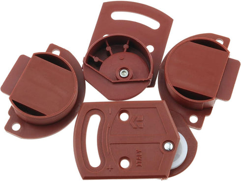 2Pairs Old-fashioned Wardrobe Sliding Door Roller Gear Track Panel Internal Kit, Furniture Sliding Door Pulley Accessories...