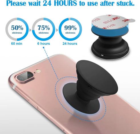 volport 8 Pack Sticky Adhesive Replacement for Socket Stand, 1.4 Inch Pops 3M Circle Heat Resistant Double Sided Clear White High Bond Tape Extra ...