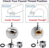 Faucet Adapter Kit, 5PCS Kitchen Sink Brass Aerator Adapter Set Male Female Sink Faucet Adapter for Garden Hose, Water Filter, Standard Hose via D...