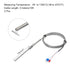 MECCANIXITY 2pcs PT100 RTD Thermocouple Stainless Steel M8 Temperature Sensor Probe -50 to 1300C 10ft 5x100mm...