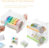 2 Pack Transparent Visible Desktop Washi Masking Tape Dispenser, Multi Tape Cutter,Roll Tape Holder, DIY Sticker Roll Tape Cutter Holder Storage (...