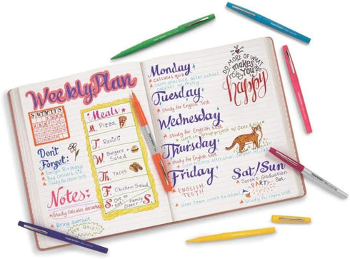 Paper Mate Flair Felt Tip Pens | Medium Point (0.7mm) | Sky Blue | 12 Count...