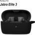 Geiomoo Silicone Carrying Case Compatible with Jabra Elite 4, 3, 2, Portable Scratch Shock Resistant Cover with Carabiner (Black)...