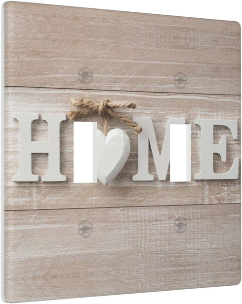 Home Wall Plate 2 Gang Double Toggle Decorative Light Switch Cover Modern Abstract Switch Plate Cover for Bathroom Kitchen Home Decor White Love...