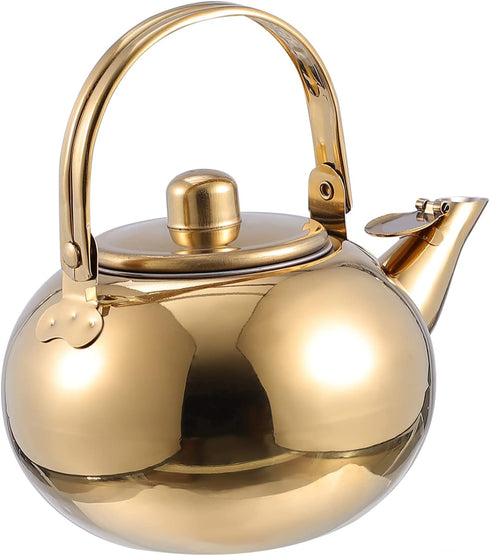 1pc Stainless Steel Pot Whistling Tea Kettle Stainless Steel Tea Pots Portable Stove Teapot for Stovetop Teapot with Infuser Water Boiler Filter W...