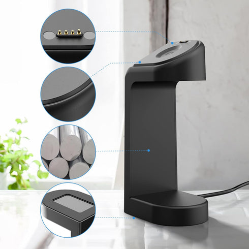 Ticwatch E3 Charger, Replacement Connection Charging Dock Compatible with Ticwatch E3 Stand Station Case Friendly with 5 Feet Cable Black...