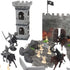 254pcs/set Medieval Castle Knights Action Figure Toy Army Playset with Toy Soldier, cavalry and arrow tower, Great for Girls and Boys(size:254PCS)...