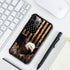 TnXee Case Compatible with iPhone 12 Mini Case, Wood grain American flag Bald Eagle Pattern Design case for iPhone 12 Mini Cases for Mans Women, S...