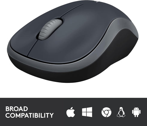 Logitech M185 Wireless Mouse, 2.4GHz with USB Mini Receiver, 12-Month Battery Life, 1000 DPI Optical Tracking, Ambidextrous PC/Mac/Laptop - Swift ...