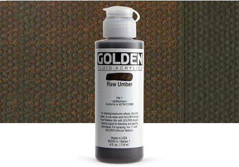 4 Oz Fluid Acrylic Color Paint Color: Raw Umber...