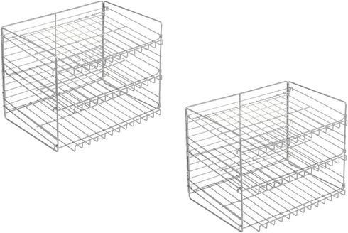 Iron Wire Stackable Can Rack Organizer Chrome...