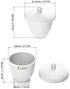 QWORK Lab Porcelain Crucible with Lid, 2 Pack, 50ml Capacity, White, Smooth Surface, for Laboratory School to Heat Chemical Compounds...