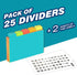 Chell 4x6 Plastic Index Card Dividers, Heavyweight Poly Index Card Guides A-Z for Flash Cards and Recipe Cards, with Alphabetical/Blank Stickers, ...