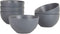 10 Strawberry Street Wazee Matte 5.5"/16oz Cereal Bowl, Set of 6, Charcoal Gray...