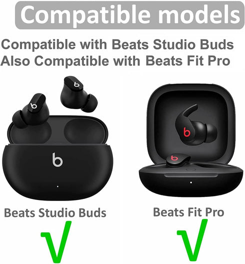 Replacement Earbuds Tips Silicone Eartips for Beats Studio Buds + / Beat Studio Buds Headphones Fit in Case Buds Tips,6 Pairs S/M/L 3 Size,Black...