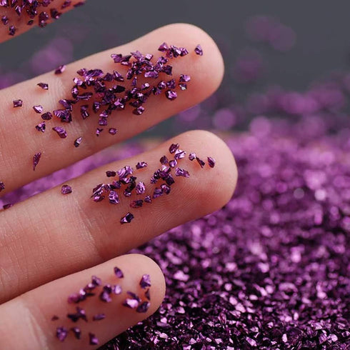 Crushed Glass Irregular Chips, Irregular Glitter Metallic Gravel Gem Stones 200g 2-4mm for Nail Arts Craft DIY Vase Filler Epoxy Resin Mold Scrapb...