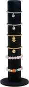 Velvet Vertical Tower Jewelry Bracelet Display Stand Bangle T-Bar Display Holder (Black)...