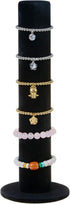 Velvet Vertical Tower Jewelry Bracelet Display Stand Bangle T-Bar Display Holder (Black)...